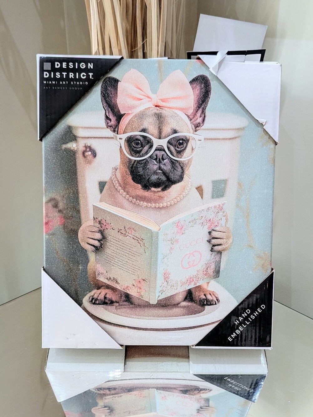 New Designer District Studios Pug Dog Luxe Fashion Bathroom Art Print